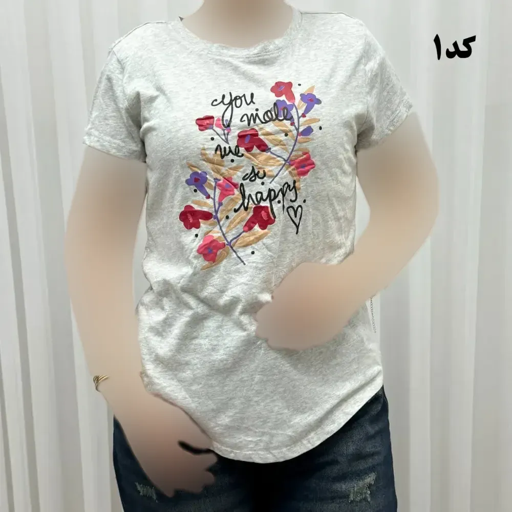 تیشرت نخ پنبه زنانه چهارفصل کد 1193 وارداتی تنخور راحت سایز بزرگ