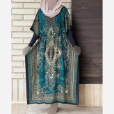 پیراهن پانچ سیلک هندی زنانه فری سایز تابستانی