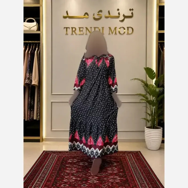 ساحلی نخی طرح توپ توپی فری سایز نرم و راحت