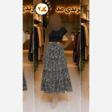 دامن طبقه ایی زنانه سبک و خنک فری سایز مناسب چهار فصل