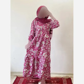 ساحلی گلدار خنک و تابستانه جنس فلور بوگاتی فری سایز